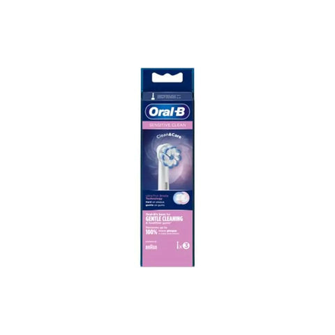 Pack of three Jag Couture London Oral-B Sensitive Clean replacement brush heads for gentle, effective dental cleaning.