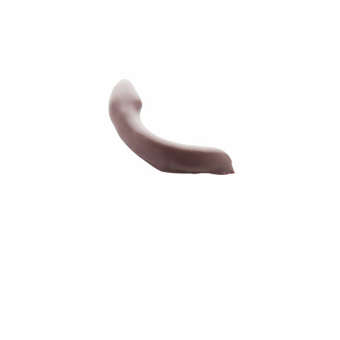 Candied orange peel enrobed in dark chocolate from Jag Couture London New York, showcasing glossy, textured citrus and rich chocolate coating.