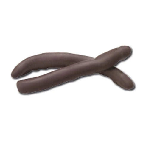 Dark chocolate enrobed orangettes from Jag Couture London New York, showing glossy chocolate coating on 8g citrus-filled treats.
