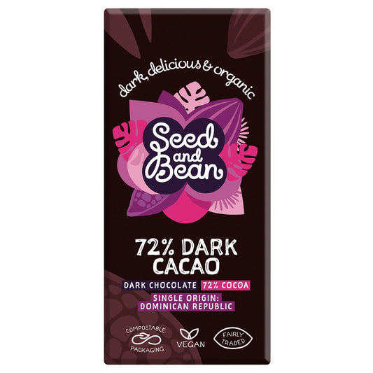Jag Couture London - New York Organic & Fair Trade 72% extra dark chocolate bar