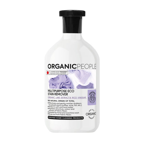 Organic People Lime Extract and Rice Vinegar Eco Stain Remover from Jag Couture London, 200ml bottle with label.