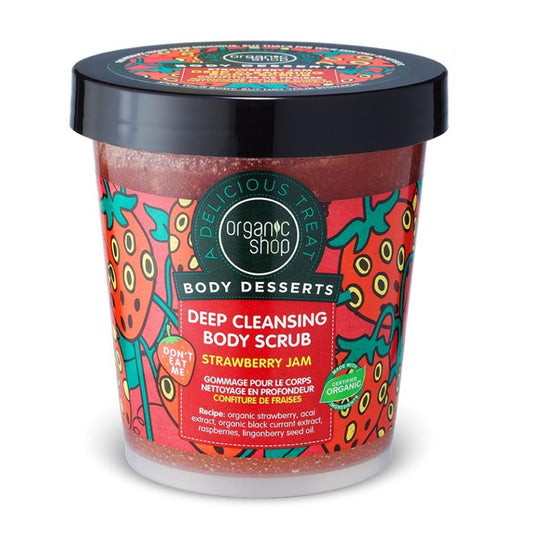 Jag Couture London - New York Organic Shop Body Deserts Exfoliante Deep Cleansing Strawberry 450ml