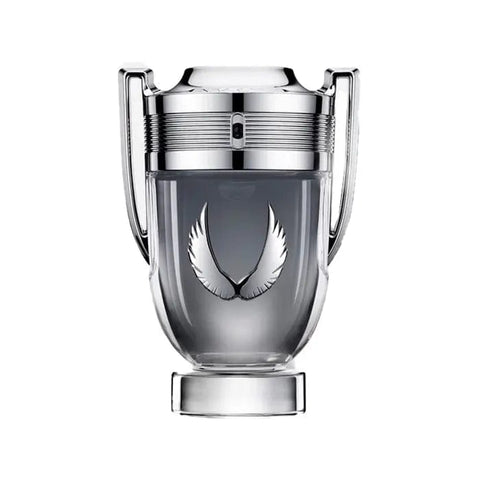 Paco Rabanne Invictus Platinum Eau De Perfume spray bottle, 200ml, sleek design with metallic finish, for men.