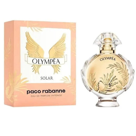 Paco Rabanne Olympéa Solar Eau de Perfume Intense Spray 30ml displayed in a sleek bottle, presented by Jag Couture London New York