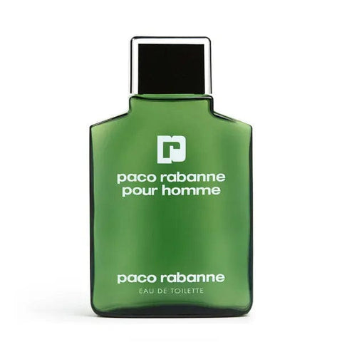 Paco Rabanne Pour Homme Eau De Toilette spray by Jag Couture London, 200ml bottle with sleek design and silver cap.