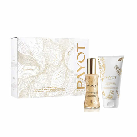 Payot L'authentique beauty routine set with two skincare products from Jag Couture London New York, featuring elegant packaging.