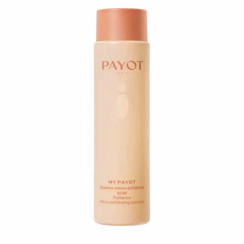 Payot My Payot Radiance Micro Exfoliating Essence bottle, 125ml, with a sleek design and clear label, on a neutral background.