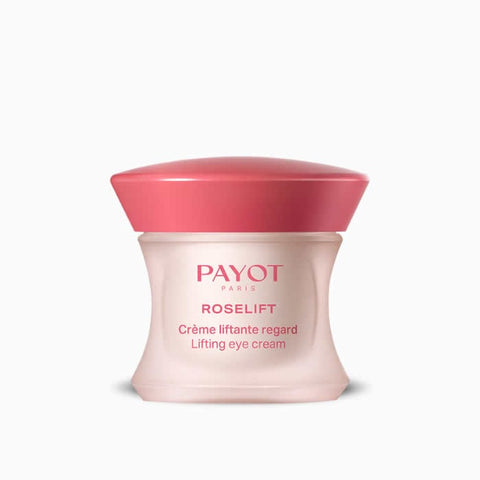 Jag Couture London New York Payot Roselift Lifting Eye Cream 15ml jar showing smooth cream and sleek packaging.