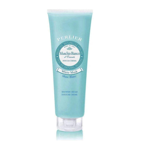 Jag Couture London White Musk shower cream from Perlier, 250ml bottle with white and elegant packaging.