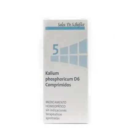 Box of Pharmasor Kalium Phosphoricum Sal de Schüssler N° 5 homeopathic tablets by Jag Couture London featuring 100 compressed tablets.
