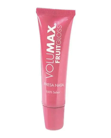 Jag Couture London Volumax Fruit Gloss Strawberry and Cream 7.5ml, glossy lip gloss with fruity flavor and vibrant packaging.