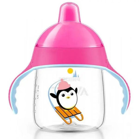Philips Avent Blue Magic Sippy Cup 260ml with ergonomic design and spill-proof lid, ideal for toddlers learning to drink.