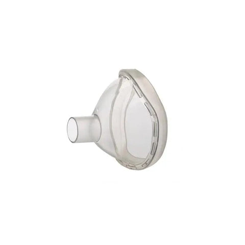 Philips Lite Touch adult inhalation mask by Jag Couture London New York, clear medical mask for respiratory therapy.