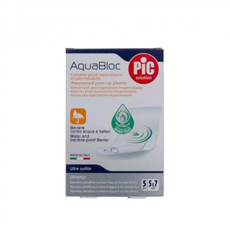Jag Couture London - New York Pic Aquabloc Sterile Waterproof Post-Op Plaster With Bactericide 5 X 7cm 5 U