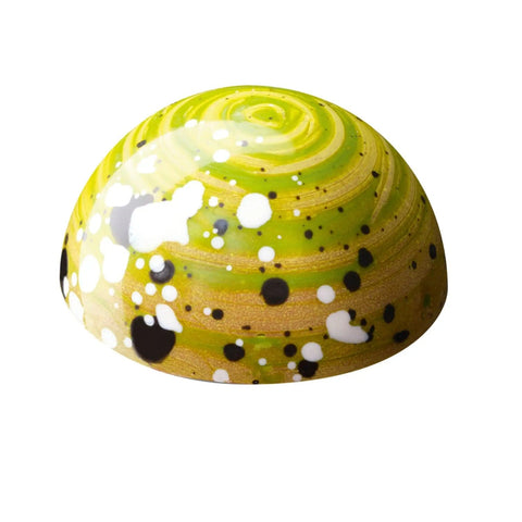 Jag Couture London Picasso coconut milk chocolate with smooth cream coconut filling, showcasing a rich, creamy dessert treat.