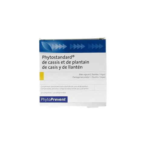 Pileje Phytostandar Casis Llanten herbal supplement in a bottle with 30 tablets, branded by Jag Couture London New York.