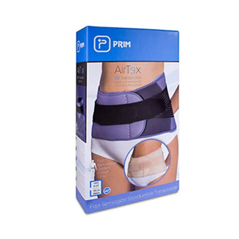 Beige Prim Airtex Sacrolumbar Girdle by Jag Couture London New York, designed for support and comfort.