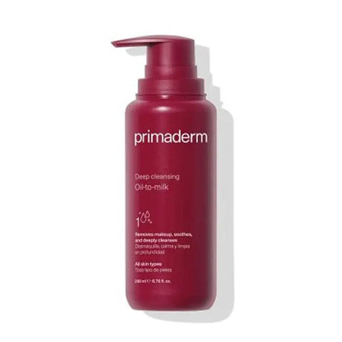 Jag Couture London Primaderm Deep Cleansing Oil to Milk 200 ml bottle, showing the product packaging and label.