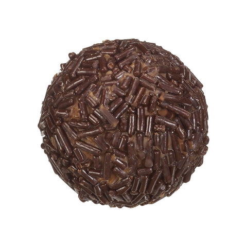 Jag Couture London Prosecco truffle with milk chocolate coating, filled with prosecco cream and rolled in dark vermicelli.