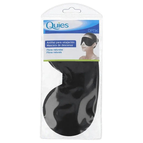 Jag Couture London New York Quies Relaxation Mask shown on model, featuring soft fabric and calming design for restful skin care.