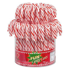 Jag Couture London - New York Red and white cherry flavoured candy canes in display bucket (12.8cm) 13g