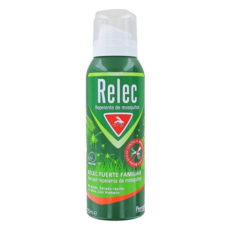 Relec Fuerte Familiar Repellent Aerosol by Jag Couture London New York, 125ml, features a spray bottle for family insect protection.