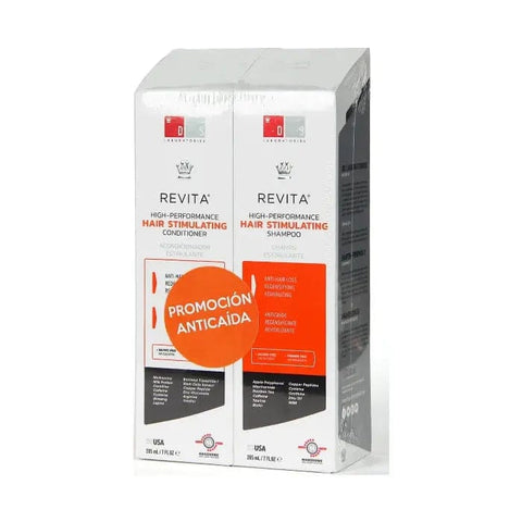 Jag Couture London Revita Anti-Hair Loss Shampoo and Conditioner set, 205ml each, for hair growth stimulation and thinning hair.