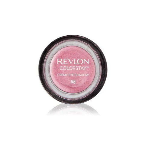 Revlon Colorstay Creme Eye Shadow in shade 745 Cherry Blossom, with a smooth pink-rose color and creamy texture.