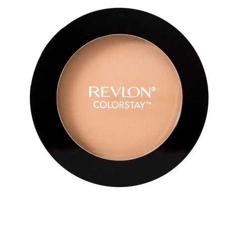 Revlon Colorstay Pressed Powder in shade 840 Medium, 8.4g, displayed with its compact packaging by Jag Couture London - New York.