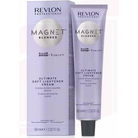 Revlon Magnet Blondes Soft Lightener Cream in 60ml jar, designed for highlighting and brightening blonde hair.