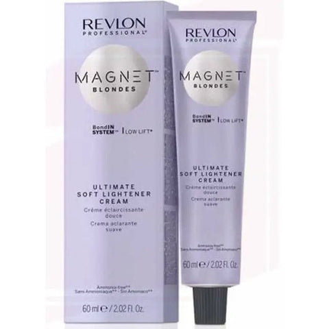 Revlon Magnet Blondes Soft Lightener Cream in 60ml jar, designed for gentle hair lightening, by Jag Couture London New York.