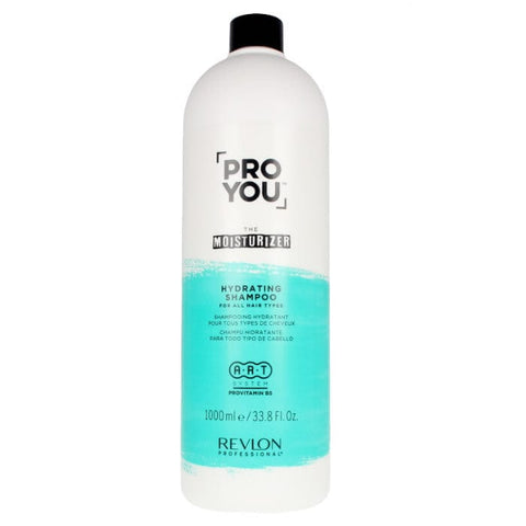 Revlon Proyou The Moisturizer Shampoo 1000ml bottle with sleek design, perfect for nourishing and hydrating hair.