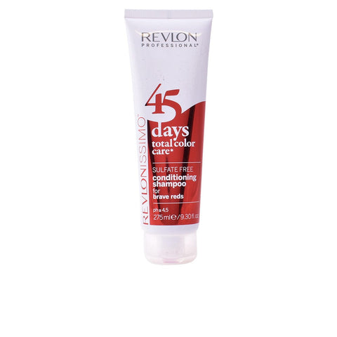 Revlon Revlonissimo Brave Reds conditioning shampoo in 275ml bottle, designed for vibrant red hair care.