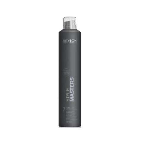 Revlon Style Masters Modular Medium Hold Hairspray 500ml with spray nozzle, in a clear bottle, by Jag Couture London New York