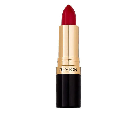 Revlon Super Lustrous Lipstick 725 Love That Red by Jag Couture London - New York, showing the vibrant red lipstick in a sleek tube.