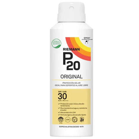 Jag Couture London New York Riemann P20 Original Sunscreen SPF30 spray in 150ml bottle, easy to apply sun protection.