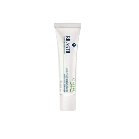 Rilastil Acnestil Attiva + Anti-Imperfection Cream in 40ml jar, skincare product for blemish-prone skin, by Jag Couture London New York
