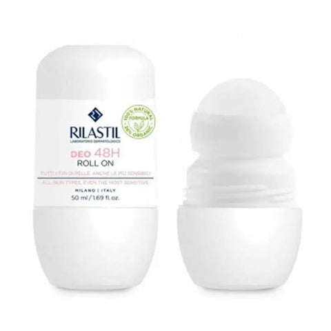 Jag Couture London New York Rilastil deodorant roll-on 50ml bottle with smooth, white applicator and sleek packaging.