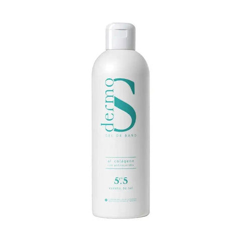 Jag Couture London New York Rilastil Dermo S Bath Gel 1000ml, moisturizing skincare product in a clear bottle with a pump dispenser.