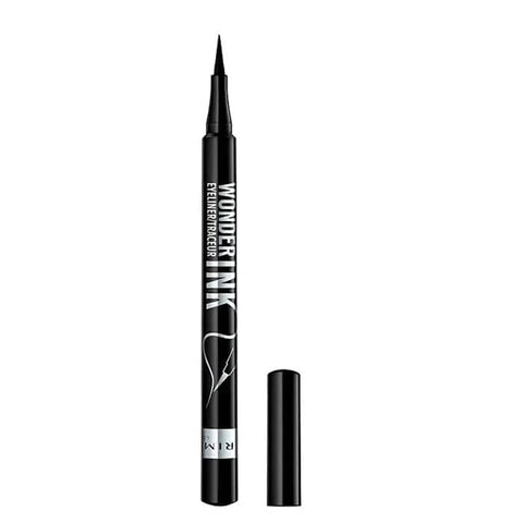 Black Rimmel London Wonder Ink eyeliner from Jag Couture London, featuring a sleek, precise applicator for bold eye definition.