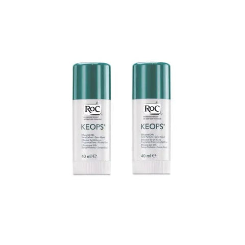 Jag Couture London New York Roc Keops stick deodorant, 2x40ml, featuring sleek packaging and easy application for freshness.