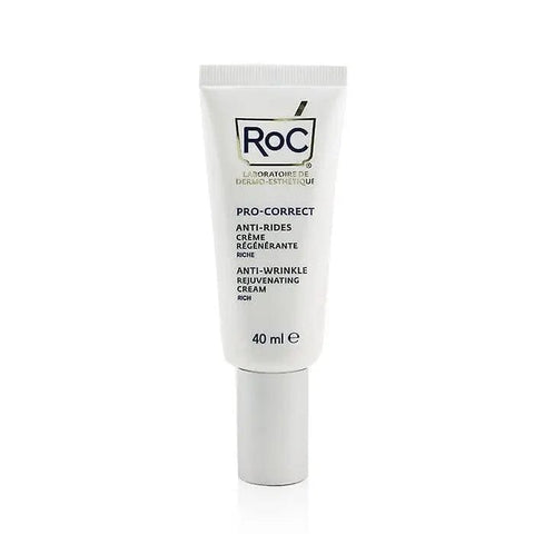 Jag Couture London New York Roc Pro-Correct Anti-Wrinkle Cream with rich texture in 40ml jar, designed to rejuvenate and reduce wrinkles.