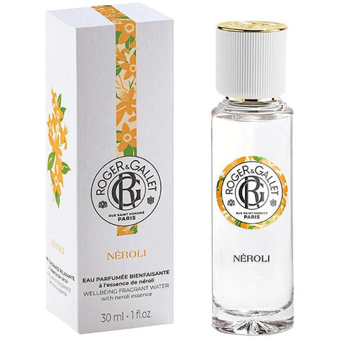 Roger & Gallet Néroli Eau Parfumée Bienfaisante vaporizer, 30ml perfume bottle from Jag Couture London New York.