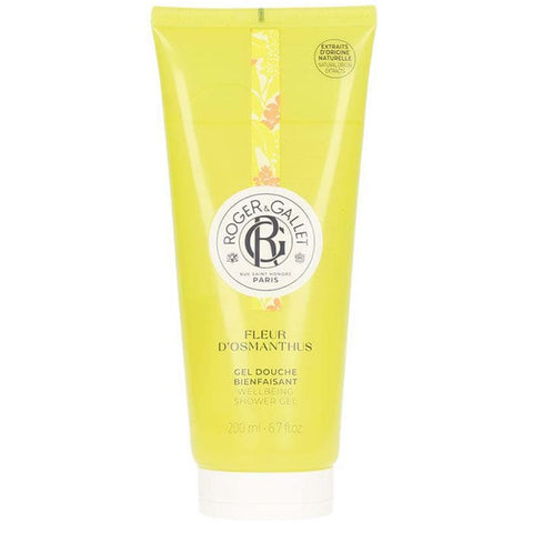 Roger & Gallet Fleur d’Osmanthus gel douche in 200ml, a refreshing and euphoric shower gel with floral Osmanthus scent.