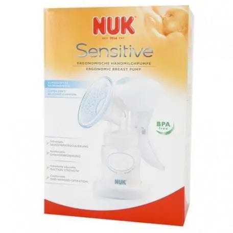 Manual Jolie Nuk breast pump by Jag Couture London New York, with clear view of the pump’s components and ergonomic design.