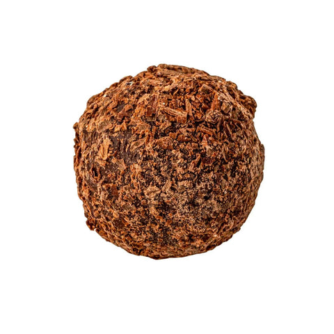 Milk chocolate salted caramel truffle by Jag Couture London with sea salted caramel center dusted in cocoa powder, 12.5g.