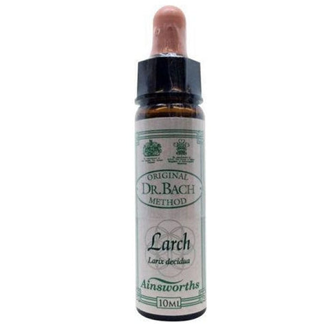 Santiveri Bach Larch 10ml homeopathic remedy bottle with dropper, branded by Jag Couture London New York.