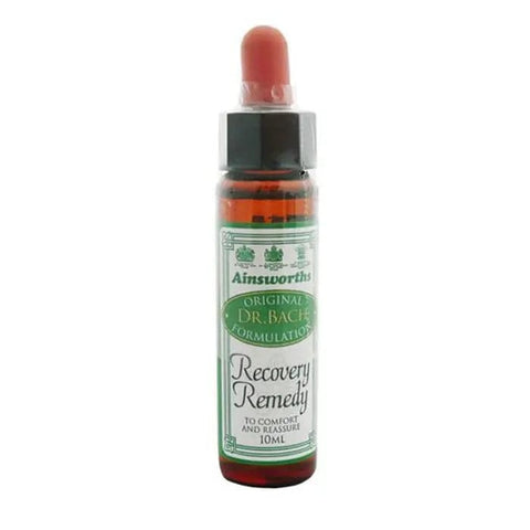 Santiveri Bach Recovery Remedy 10ml bottle, natural herbal remedy, in a small glass dropper bottle with label and cap.