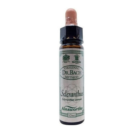 Santiveri Bach Scleranthus 10ml bottle, natural remedy by Jag Couture London New York, with label visible.