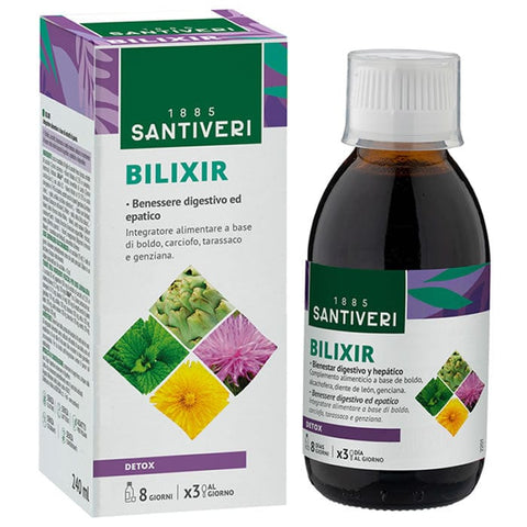 Santiveri Bilixir Syrup 240ml bottle from Jag Couture London New York, showing the product label and packaging